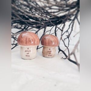 Whimsical Mushroom Salt & Pepper Shaker Set - NWT Boutique Kitchen Decor